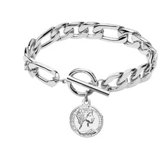 Sterling Silver Geometric Love Bracelet