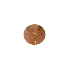 Dainty 14K Gold Layered Necklace Set for Women