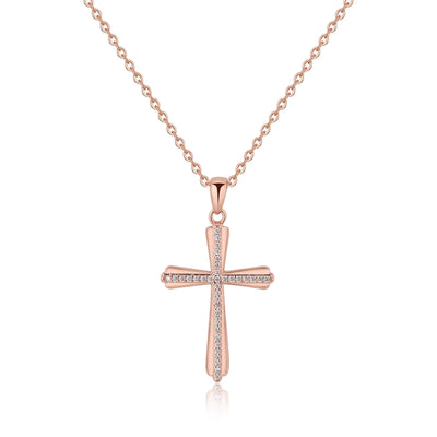 GAVU Elegant Rose Gold Cross Pendant