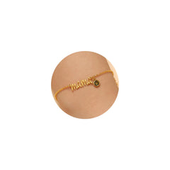 Mama Gold Peridot Bracelet – JSJOY August Birthstone Gift
